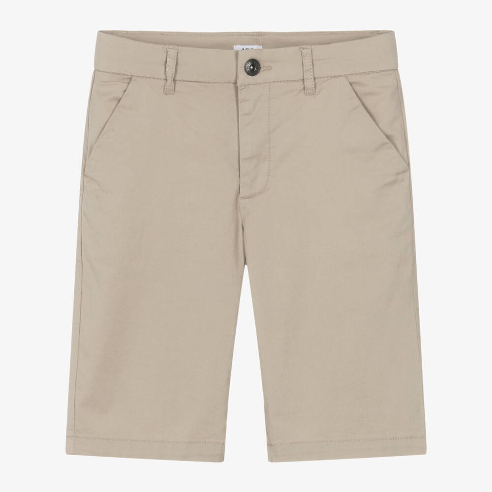 iDO Junior-Boys Classic Beige Twill Shorts | Childrensalon Outlet