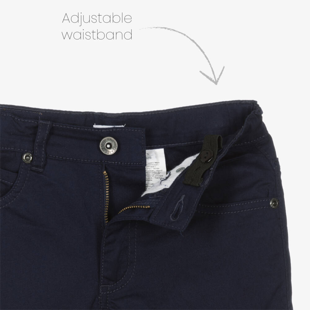 iDO Junior-Boys Classic Blue Chino Shorts | Childrensalon Outlet