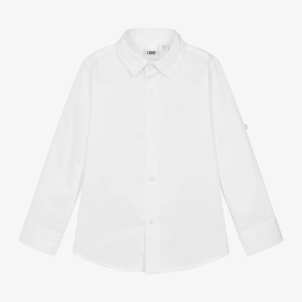 iDO Baby-Boys Classic Ivory Poplin Blouse | Childrensalon Outlet