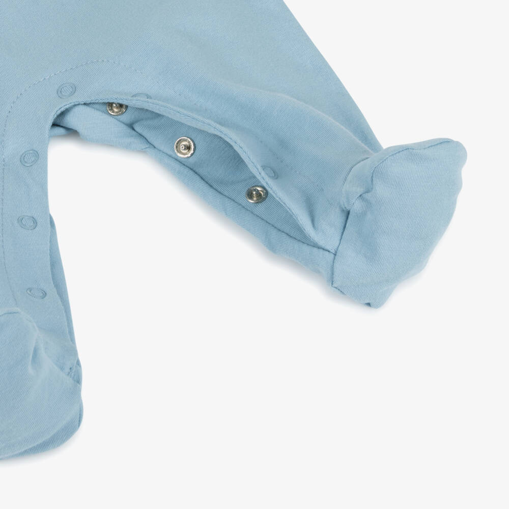 iDO Mini-Boys Cotton Blue Bear Sleepsuit | Childrensalon Outlet