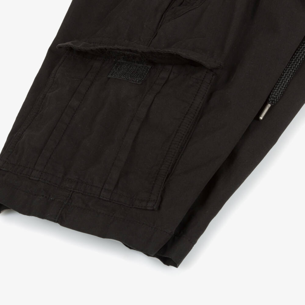 iDO Junior-Boys Cotton Charcoal Cargo Shorts | Childrensalon Outlet