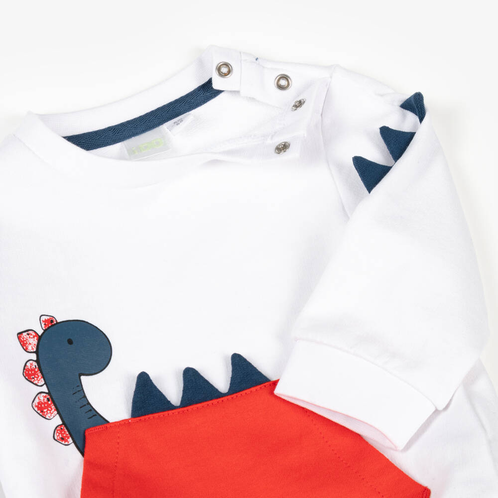 iDO Mini-بدلة رياضية للأولاد من القطن بنقشة الديناصورات | Childrensalon Outlet