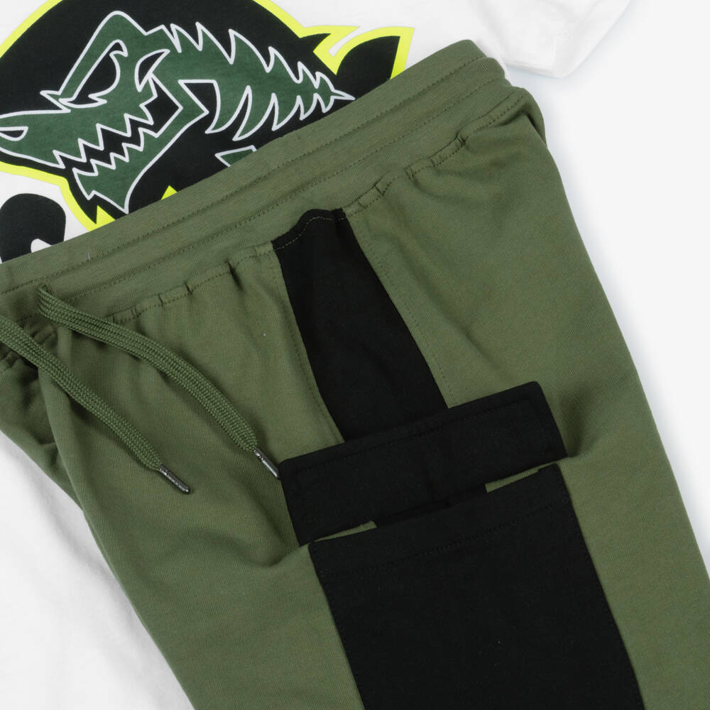 iDO Junior-Boys Cotton Shark Print Shorts Ensemble | Childrensalon Outlet