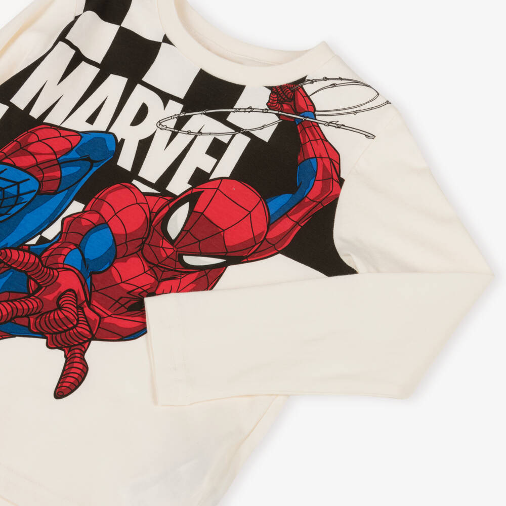 iDO Baby-Boys Cotton Spiderman Ivory Tee | Childrensalon Outlet