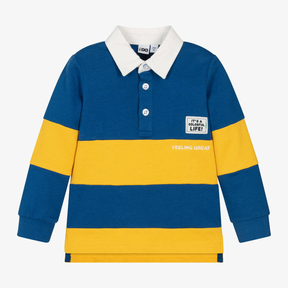 iDO Малыши-Boys Cotton Striped Rugby Top | Childrensalon Outlet