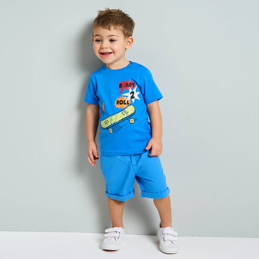 iDO Baby-Boys Cotton Tee with Skateboard Flair | Childrensalon Outlet