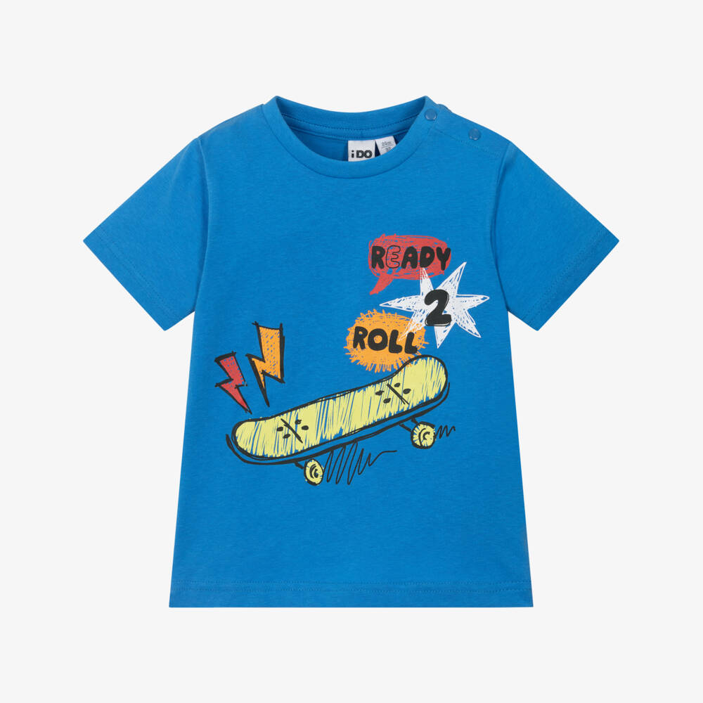 iDO Baby-تي شيرت قطن للأولاد بتصميم لوح التزلج | Childrensalon Outlet