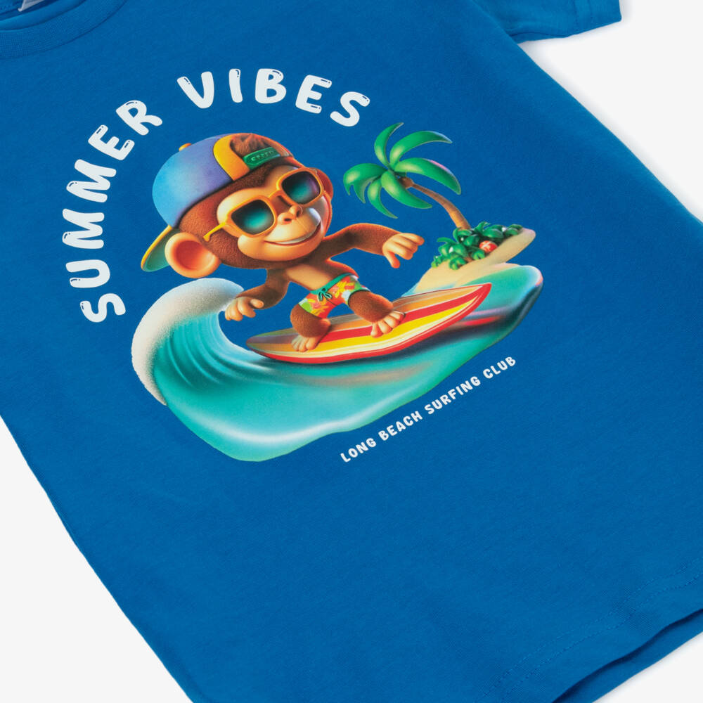 iDO Baby-Boys Cotton Tee with Surfing Apes | Childrensalon Outlet