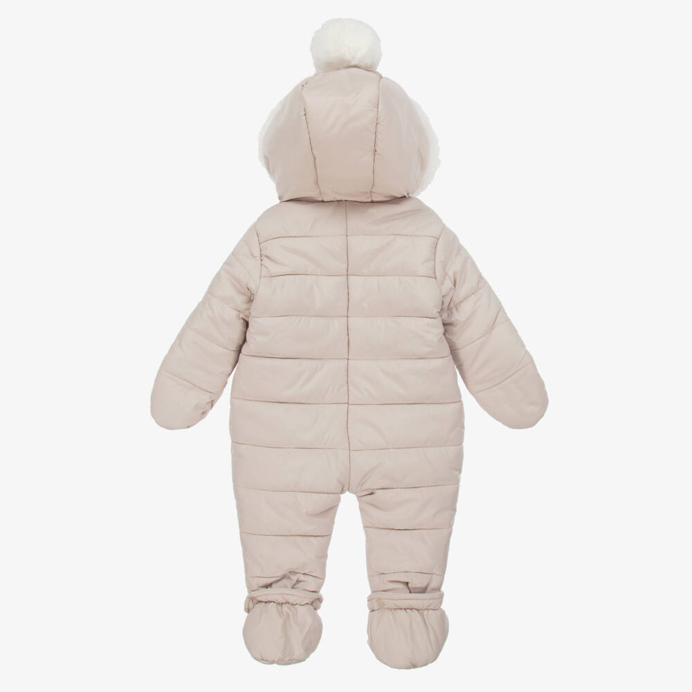iDO Mini-Boys Cozy Beige Snowsuit Delight | Childrensalon Outlet