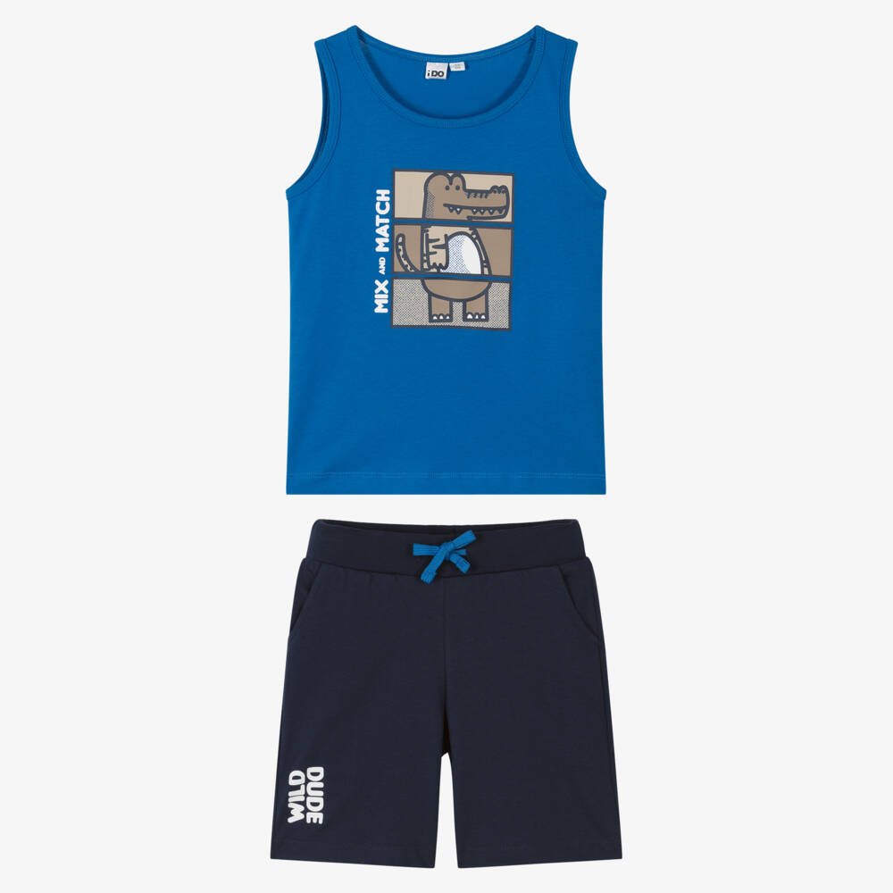 iDO Baby-Boys Dino-Themed Blue Playset | Childrensalon Outlet