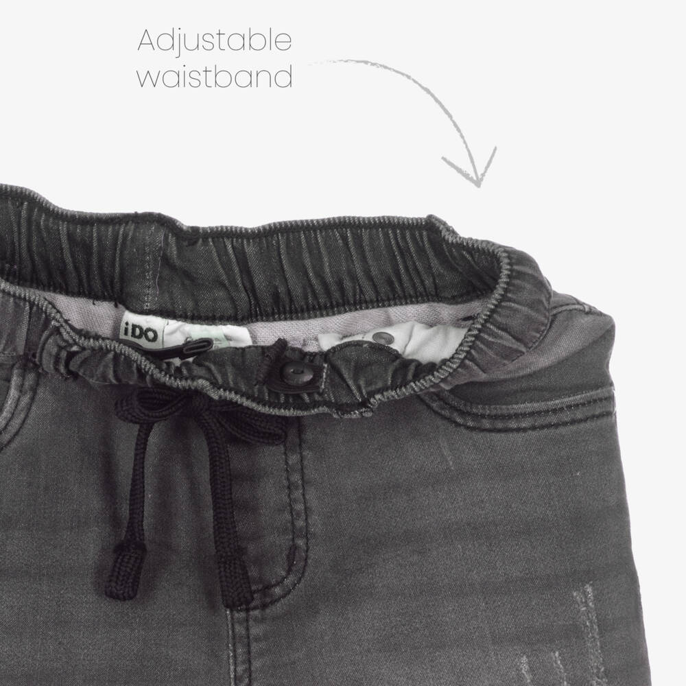 iDO Junior-Boys Distressed Grey Jersey Shorts | Childrensalon Outlet