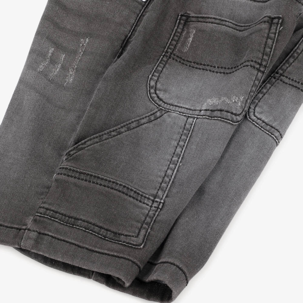 iDO Junior-Boys Distressed Grey Jersey Shorts | Childrensalon Outlet