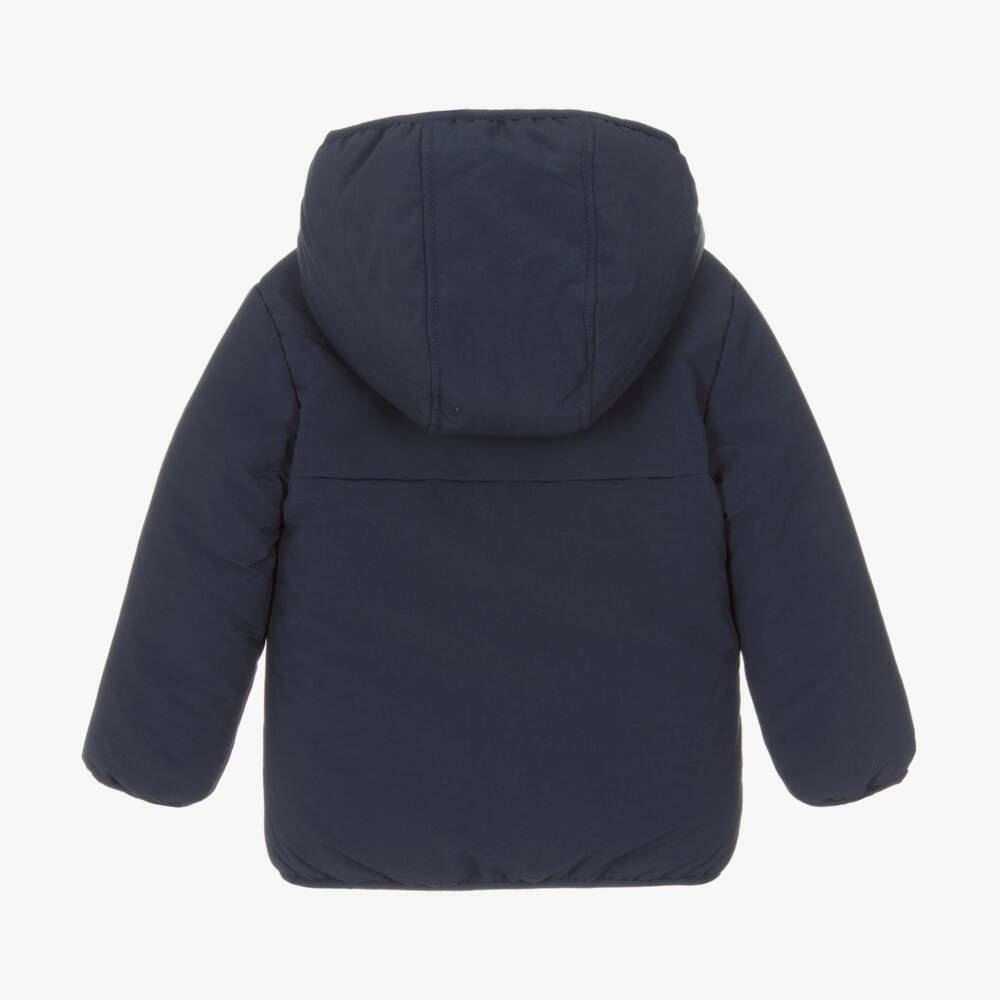 iDO Малыши-Boys Dual-Style Blue Hooded Coat | Childrensalon Outlet