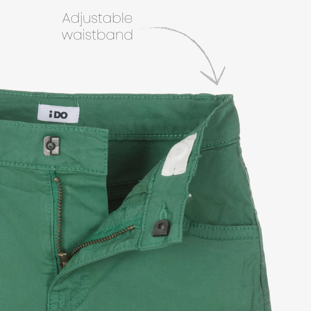iDO Baby-Boys Easy-Fit Green Chino Shorts | Childrensalon Outlet