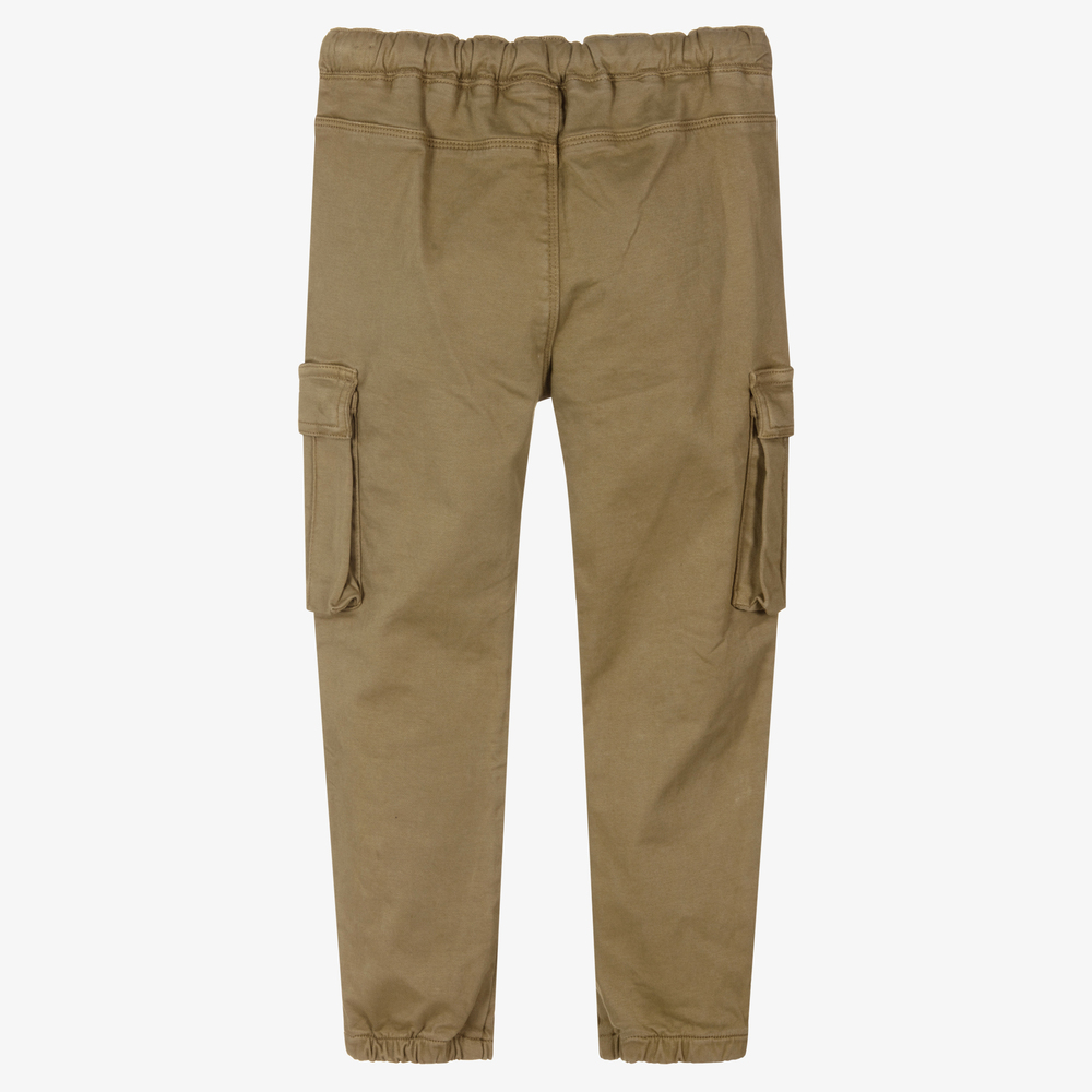 iDO Junior - Boys Green Cargo Trousers | Childrensalon Outlet