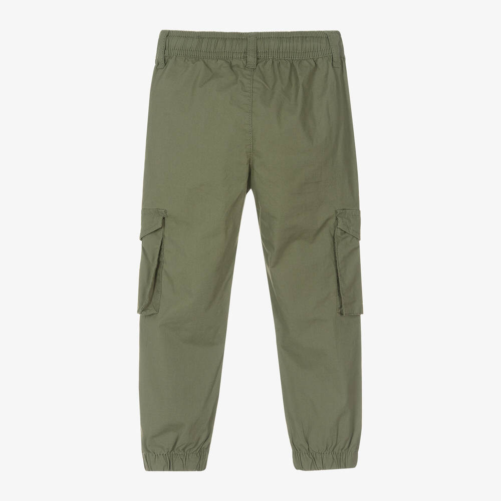 iDO Малыши-Boys Green Cotton Cargo Trousers | Childrensalon Outlet