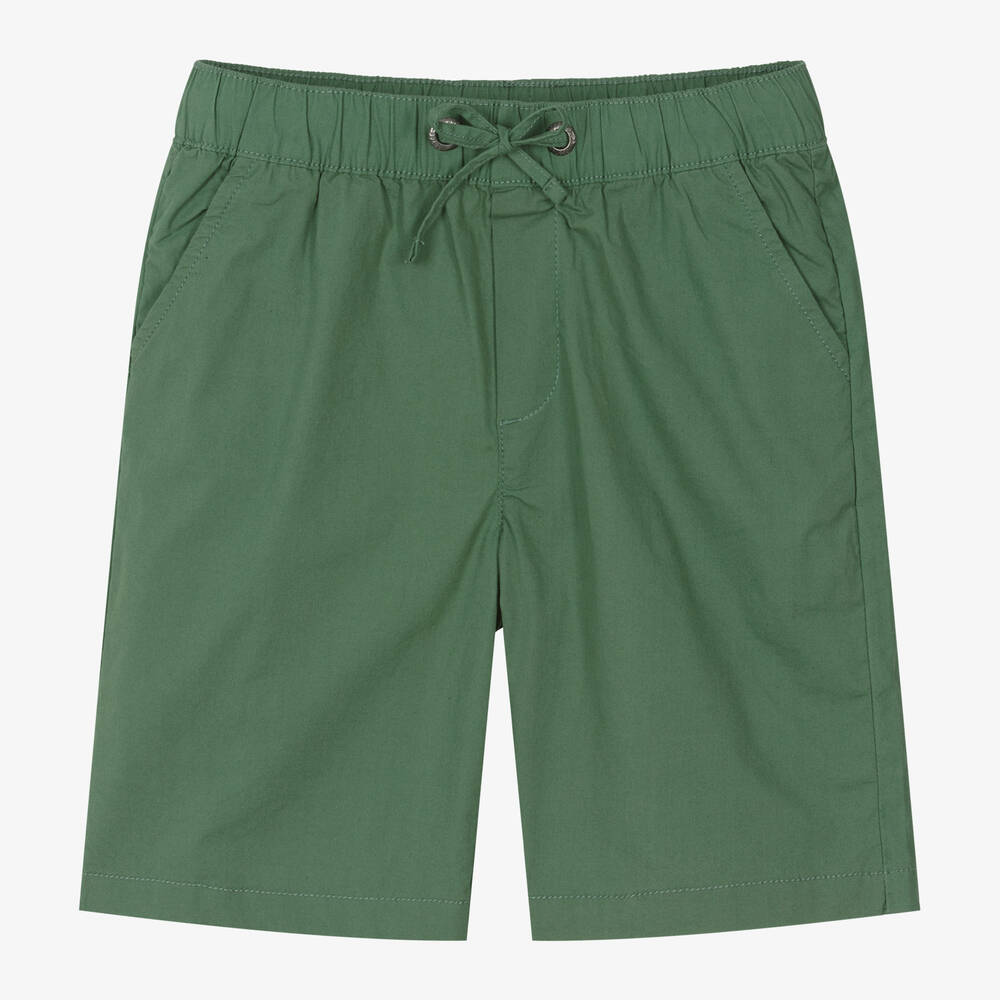 iDO Junior-Boys Green Cotton Shorts | Childrensalon Outlet