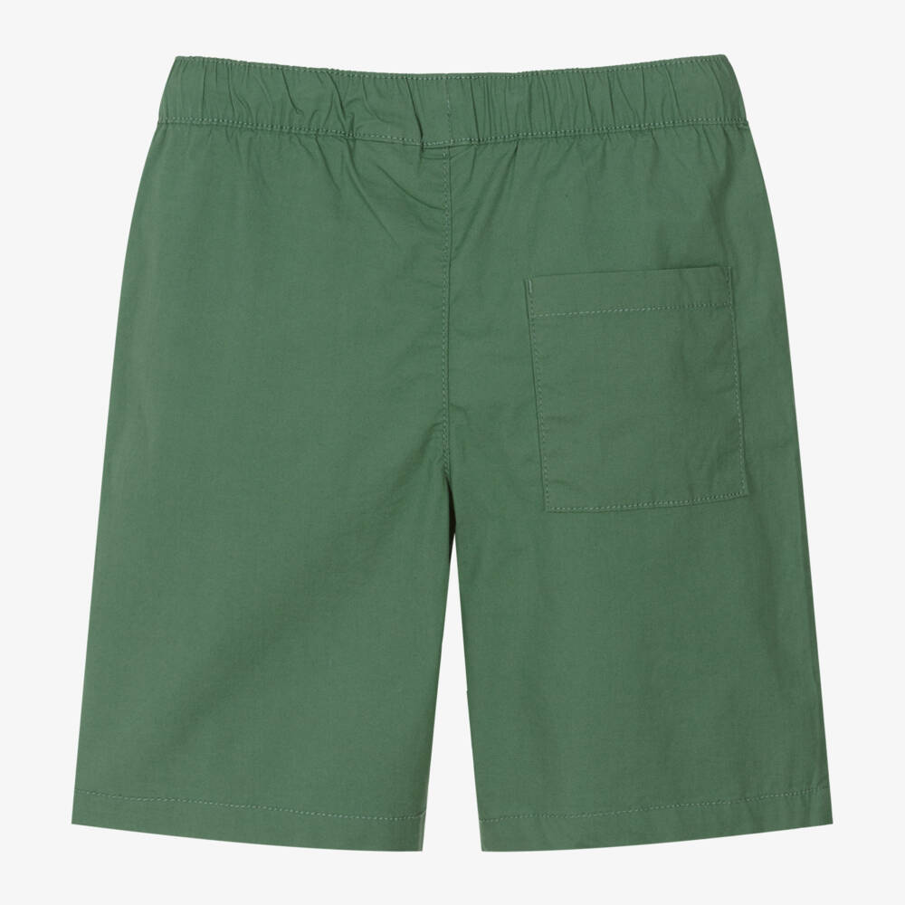 iDO Junior-Boys Green Cotton Shorts | Childrensalon Outlet