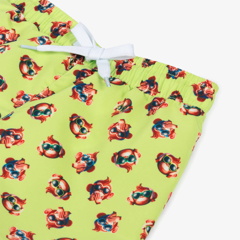 iDO Baby-Boys Green Monkey Print Swim Shorts | Childrensalon Outlet