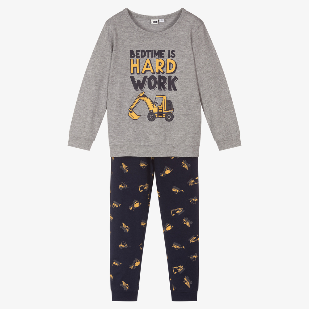 iDO Baby - Серо-синяя пижама для мальчиков | Childrensalon