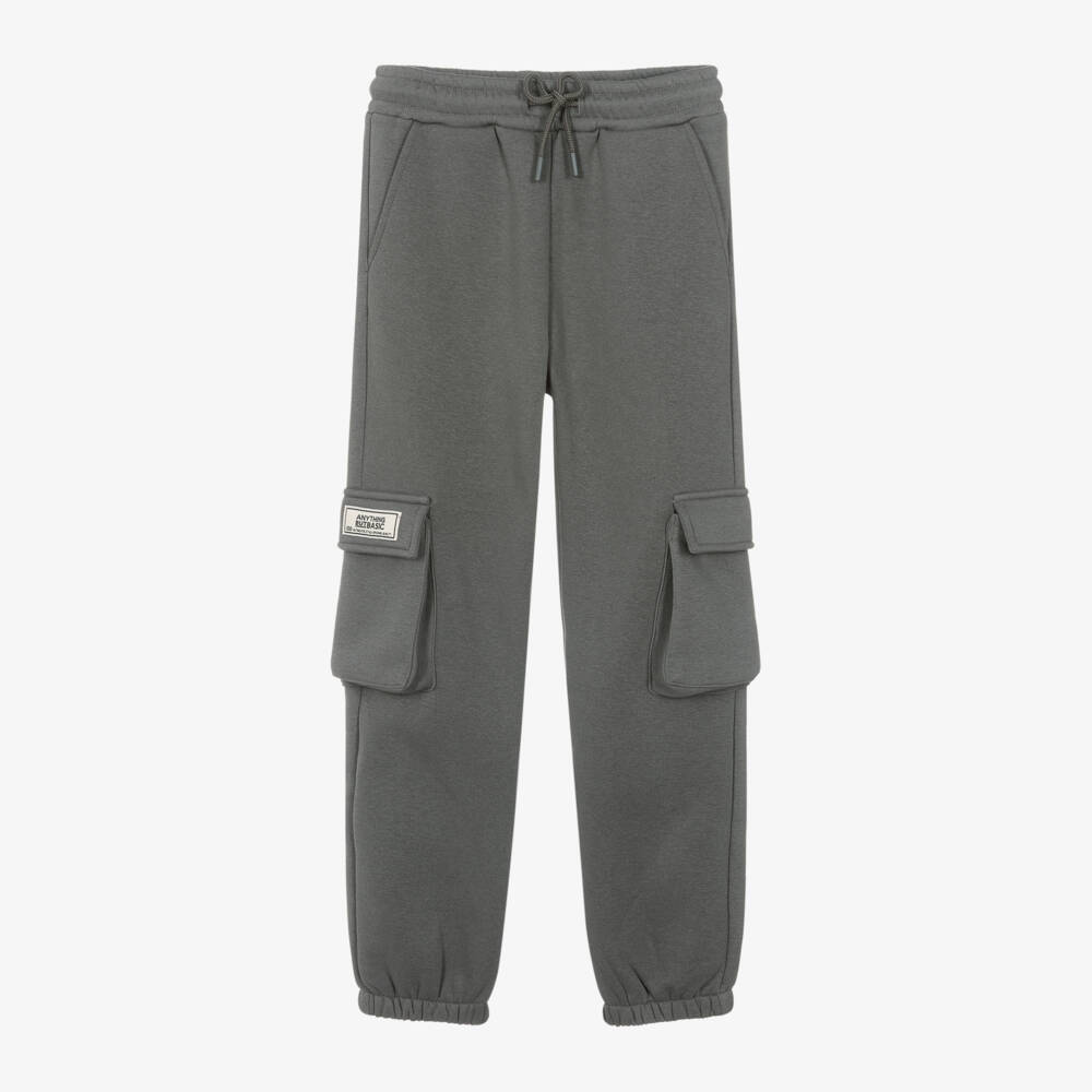 iDO Junior-Boys Grey Cotton Cargo Trousers | Childrensalon Outlet