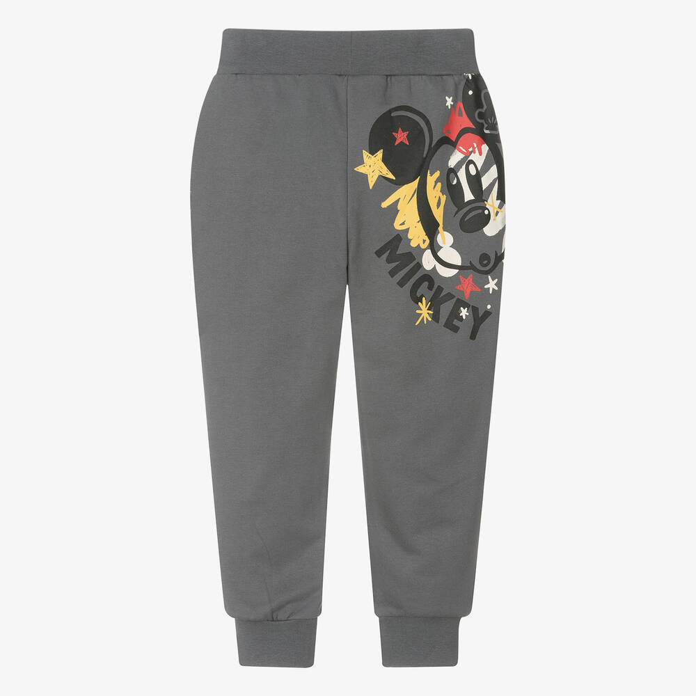 iDO Baby-Boys Grey Cotton Mickey Mouse Joggers | Childrensalon Outlet
