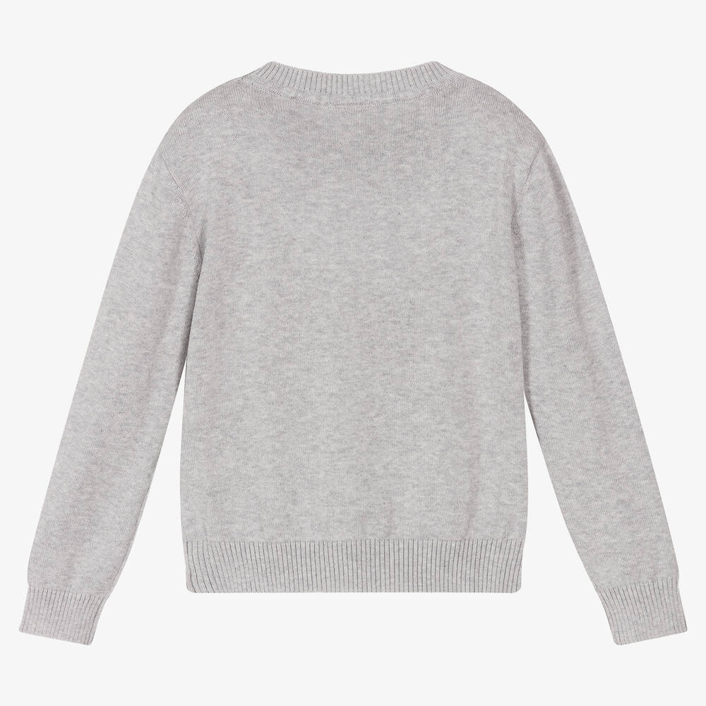 iDO Baby-Boys Grey Cotton Sweater | Childrensalon Outlet