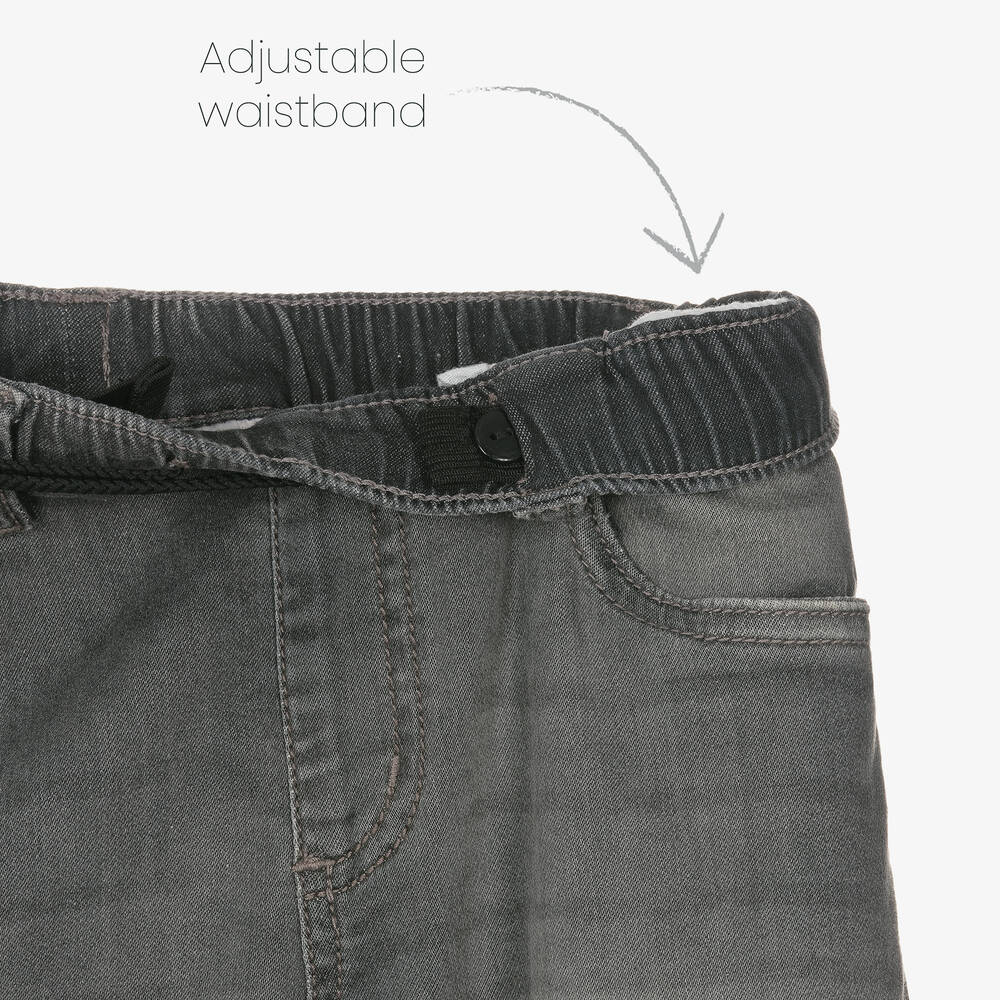 iDO Junior - Boys Grey Jersey Denim Shorts | Childrensalon iDO Junior - Boys Grey Jersey Denim Shorts | Childrensalon