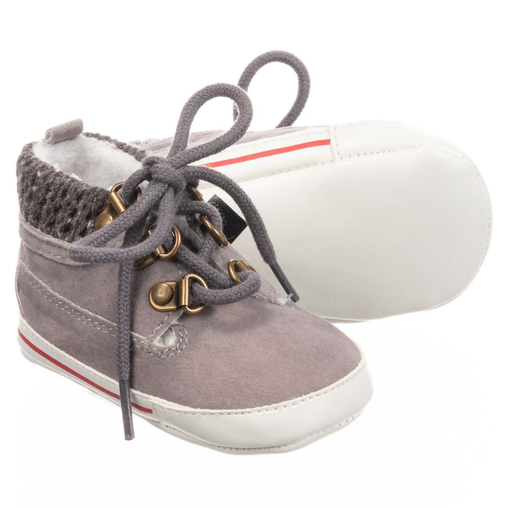 iDO Mini Boys Grey Pre Walker Shoes Childrensalon Outlet