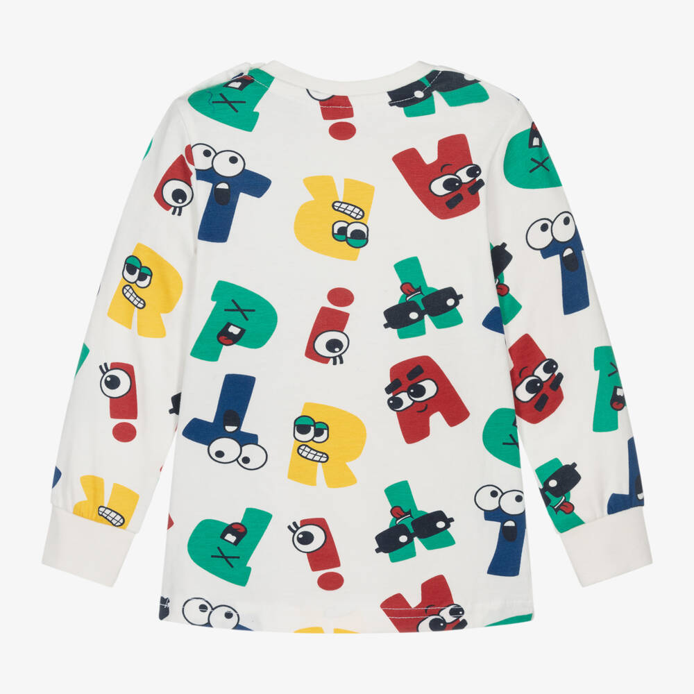 iDO Baby-توب بنقشة أحرف ملونة قطن لون عاجي للأولاد | Childrensalon Outlet