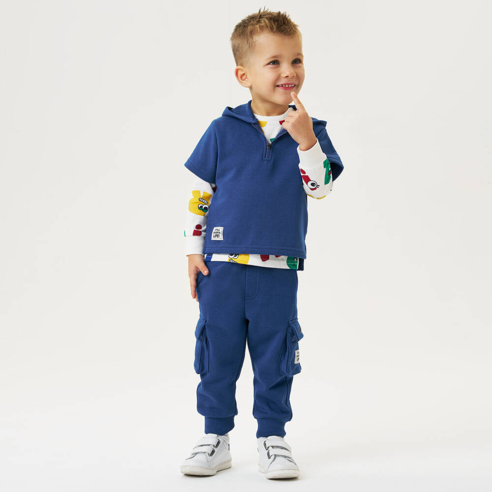 iDO Baby-توب بنقشة أحرف ملونة قطن لون عاجي للأولاد | Childrensalon Outlet