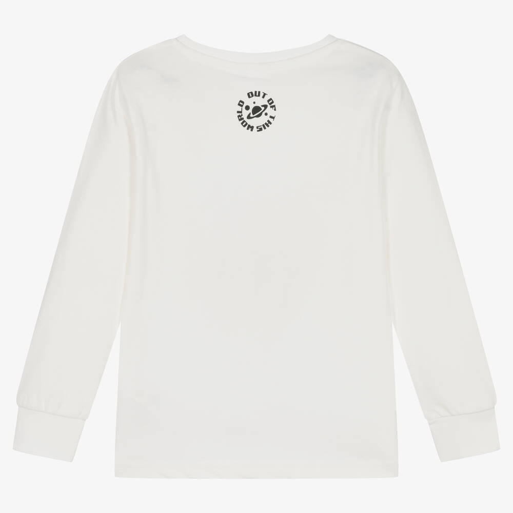 iDO Baby-Boys Ivory Cotton Spaceman Top | Childrensalon Outlet