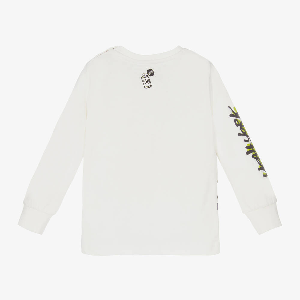 iDO Малыши-Кремовый хлопковый топ для мальчиков | Childrensalon Outlet