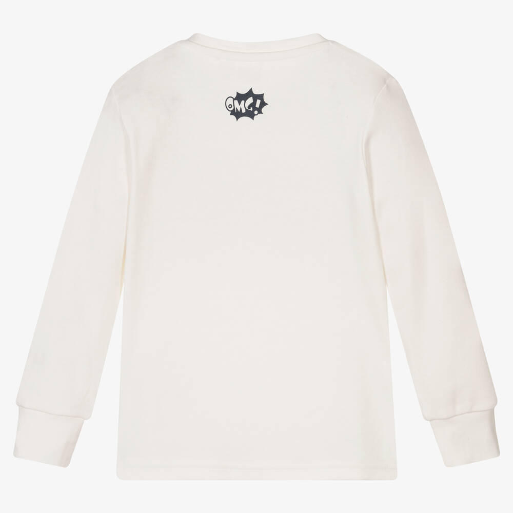 iDO Малыши-Кремовый хлопковый топ с грузовиком | Childrensalon Outlet