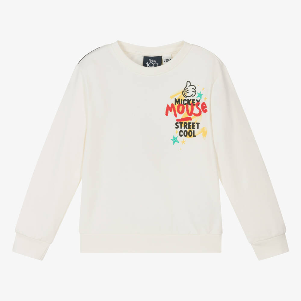 iDO Baby - Boys Ivory Mickey Mouse Sweatshirt | Childrensalon