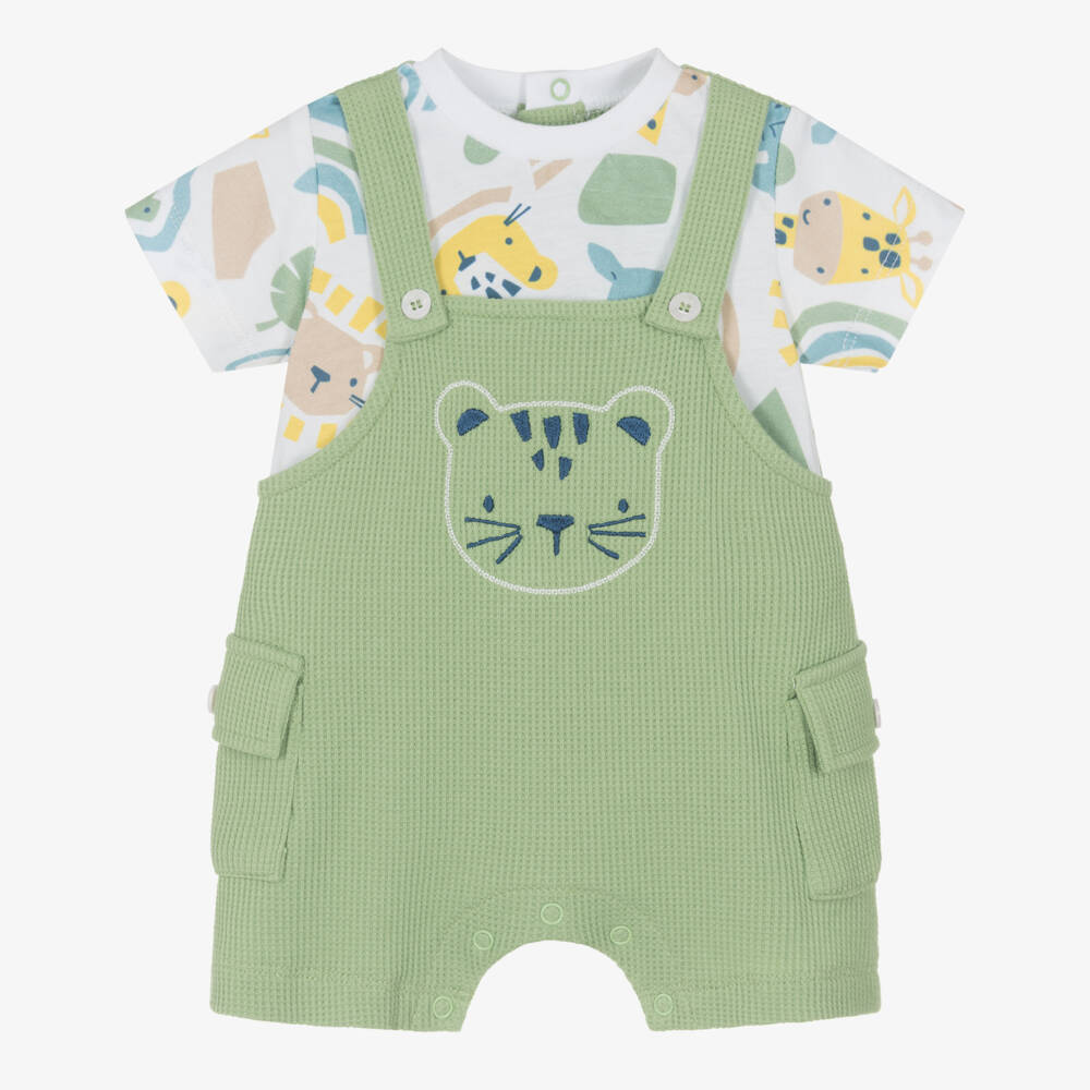 iDO Мини-Зеленый ромпер Джунгли Сафари для мальчиков | Childrensalon Outlet