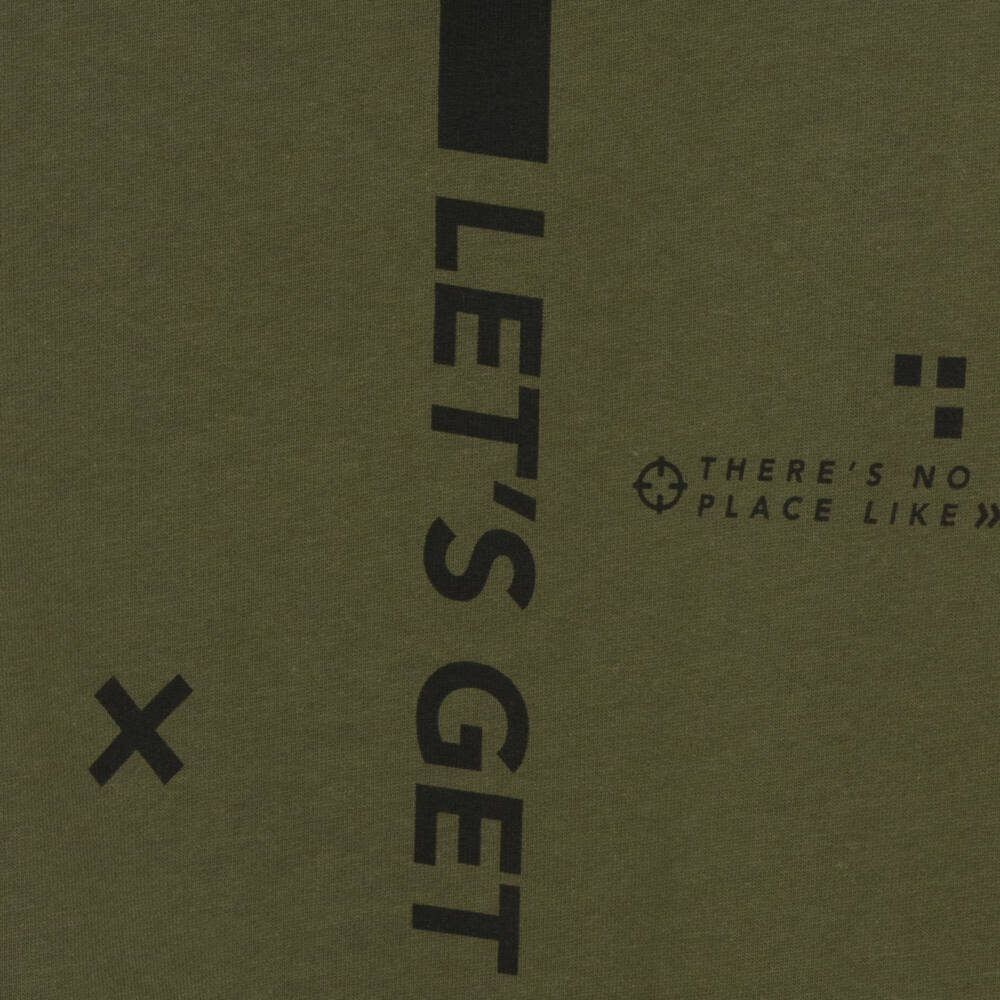 iDO Junior-Boys Khaki Cotton Jersey Set | Childrensalon Outlet