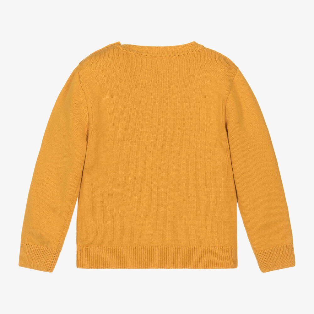 iDO Baby-Boys Knit Dinosaur Jumper in Yellow | Childrensalon Outlet