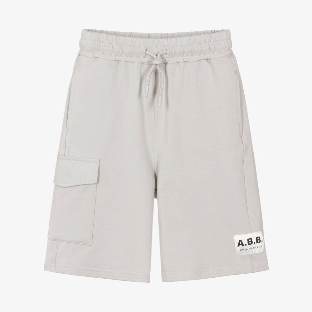 iDO-Boys Light Grey Cotton Jersey Oversized Shorts | Childrensalon Outlet