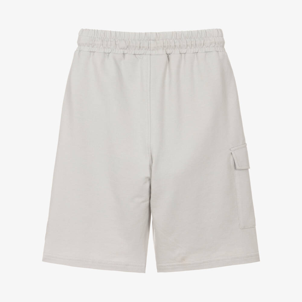 iDO-Boys Light Grey Cotton Jersey Oversized Shorts | Childrensalon Outlet