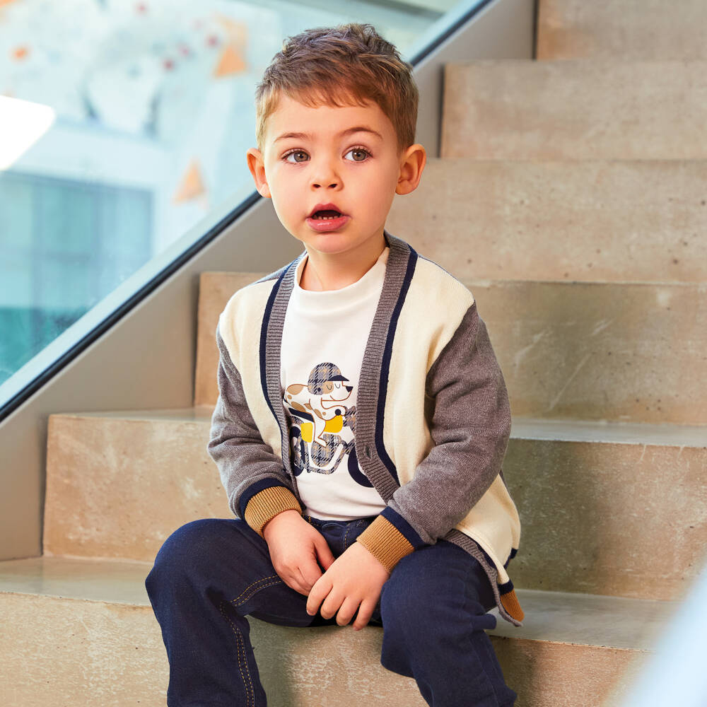 iDO-Boys Long Sleeve Dog Tee | Childrensalon Outlet
