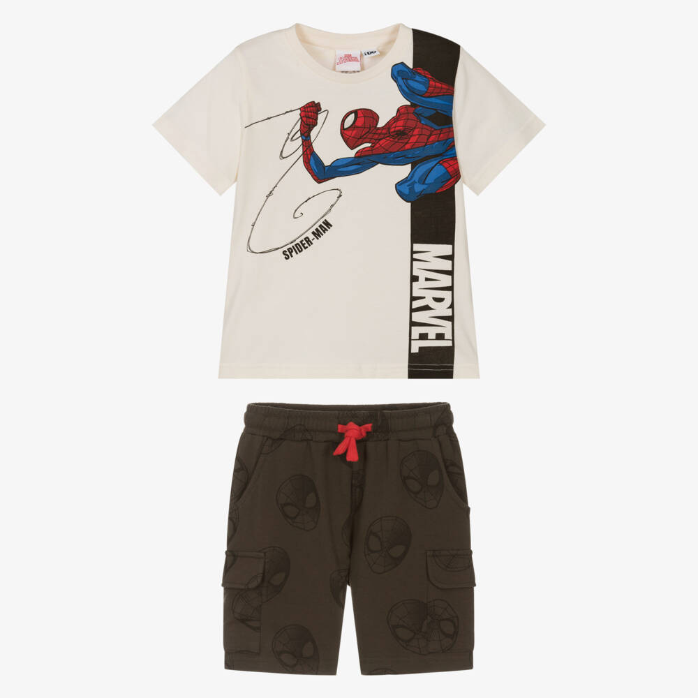 iDO Baby-Boys Marvel Hero Ivory Shorts Ensemble | Childrensalon Outlet