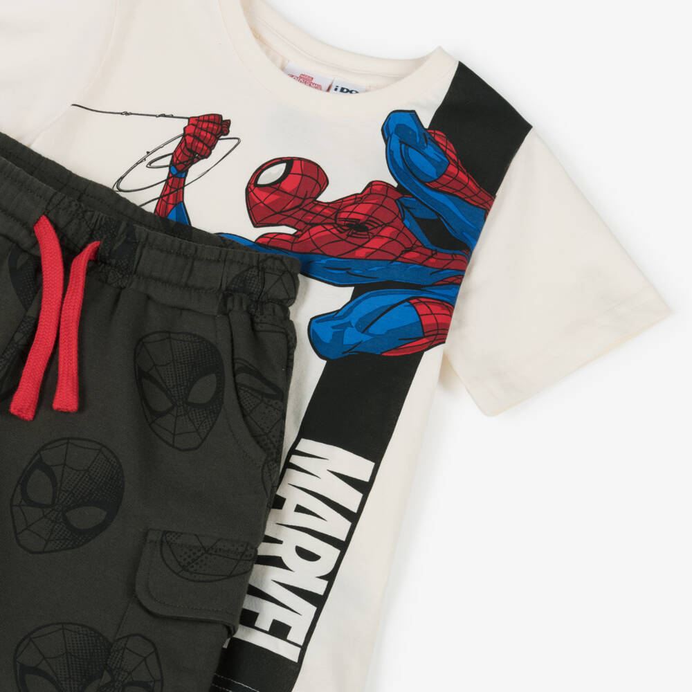 iDO Baby-Boys Marvel Hero Ivory Shorts Ensemble | Childrensalon Outlet