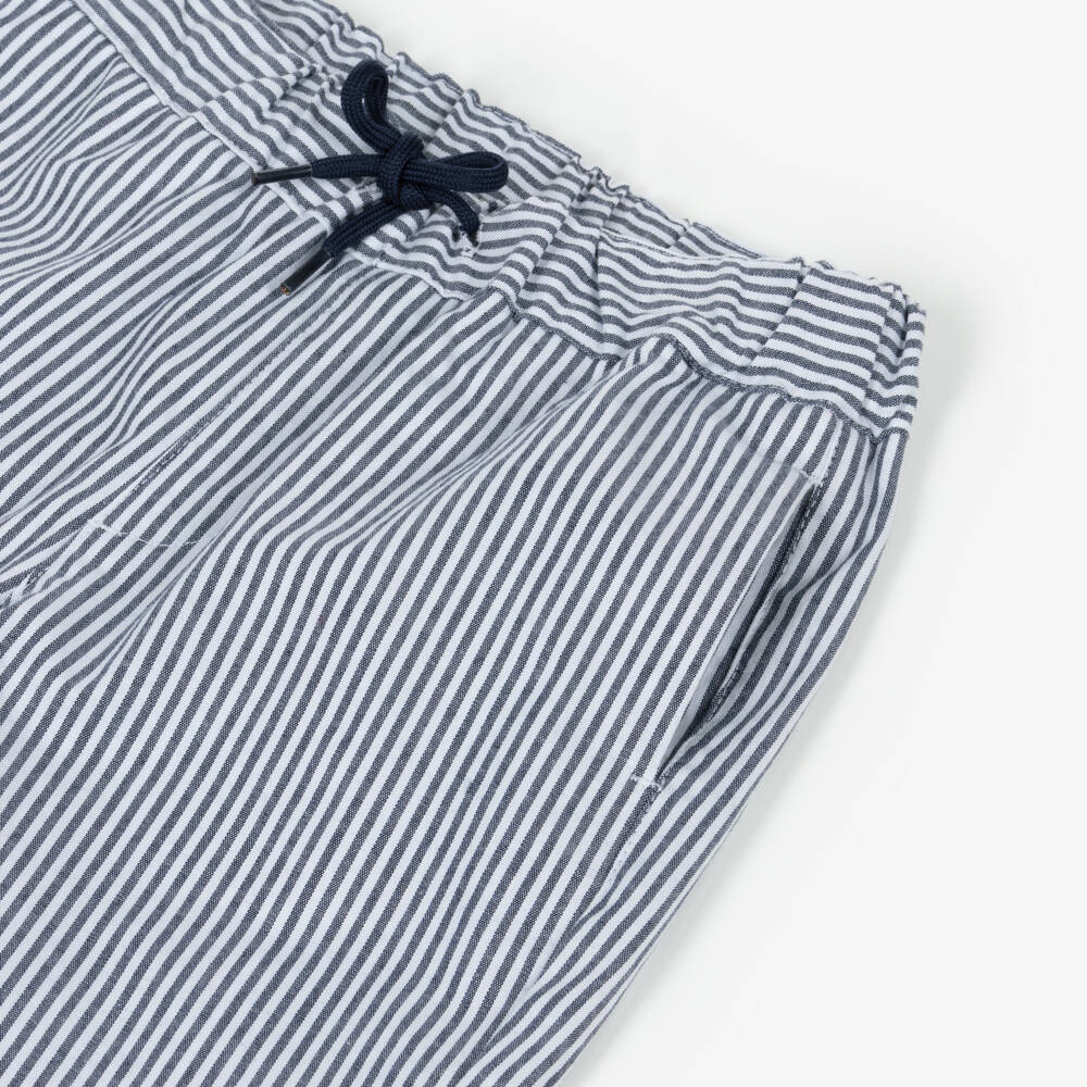 iDO Baby-شورت قطني مخطط بحري للأولاد | Childrensalon Outlet