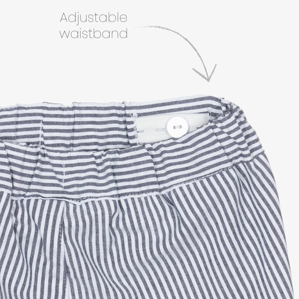 iDO Baby-شورت قطني مخطط بحري للأولاد | Childrensalon Outlet