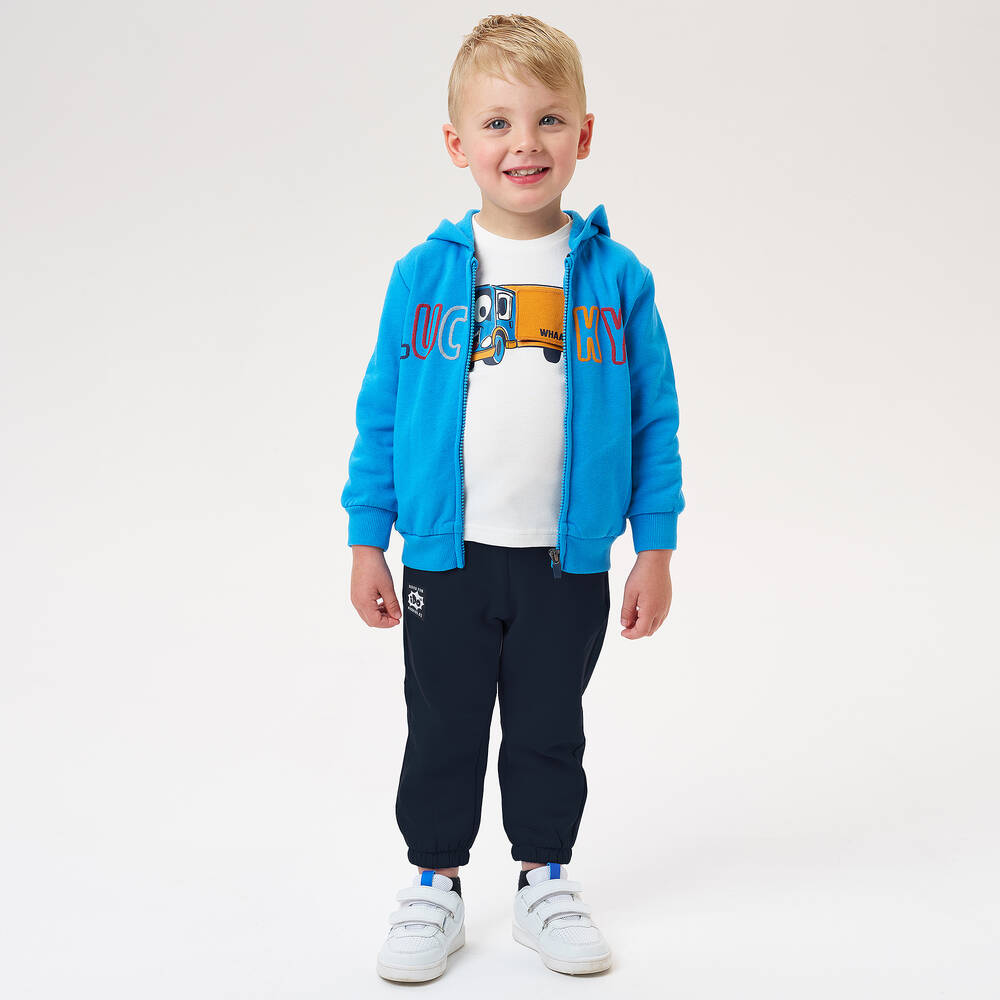 iDO Baby Boys Navy Blue Cotton Joggers Childrensalon Outlet