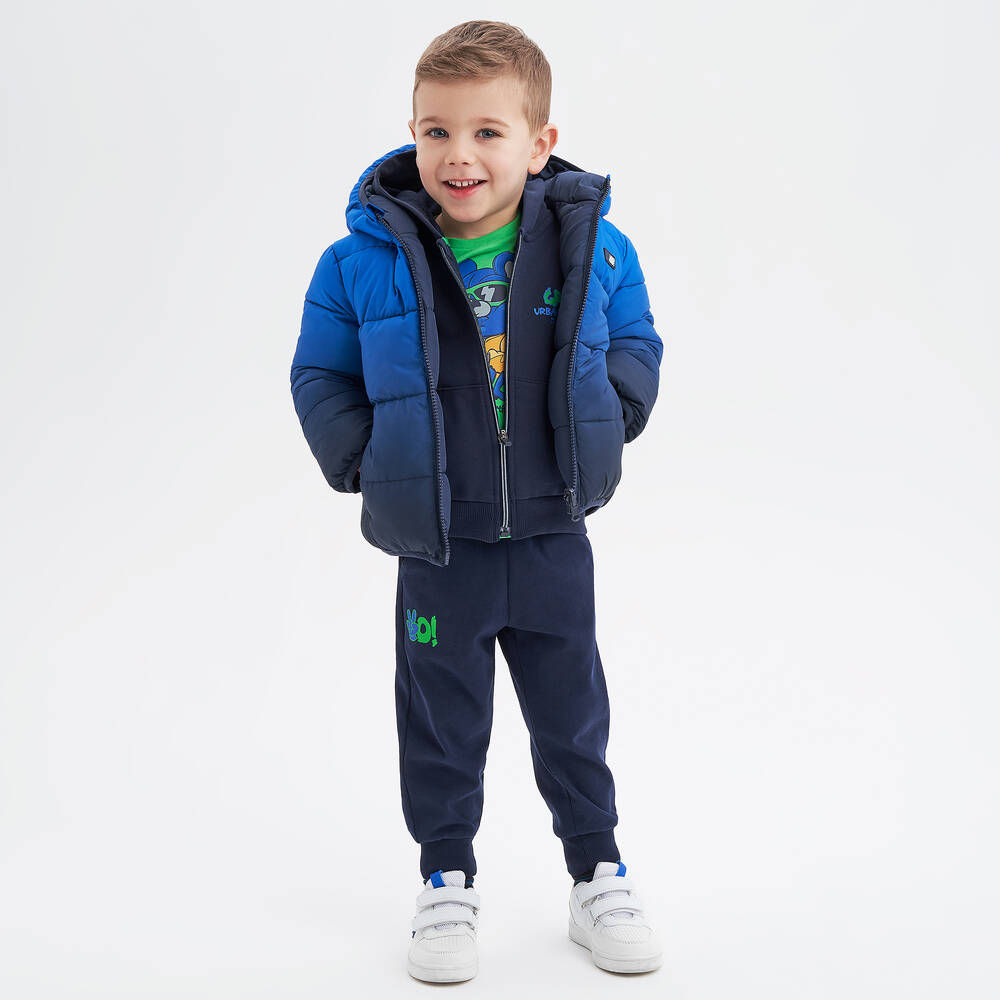 iDO Baby-Boys Navy Blue Cotton Joggers | Childrensalon Outlet
