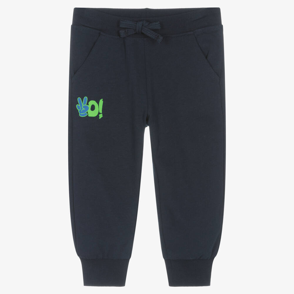 iDO Baby - Boys Navy Blue Cotton Joggers | Childrensalon