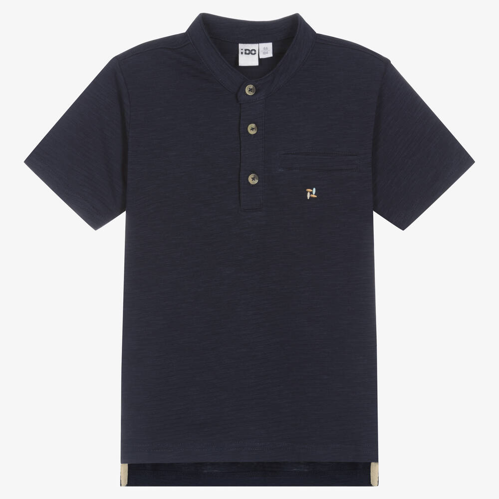iDO Baby - Boys Navy Blue Cotton T-Shirt | Childrensalon