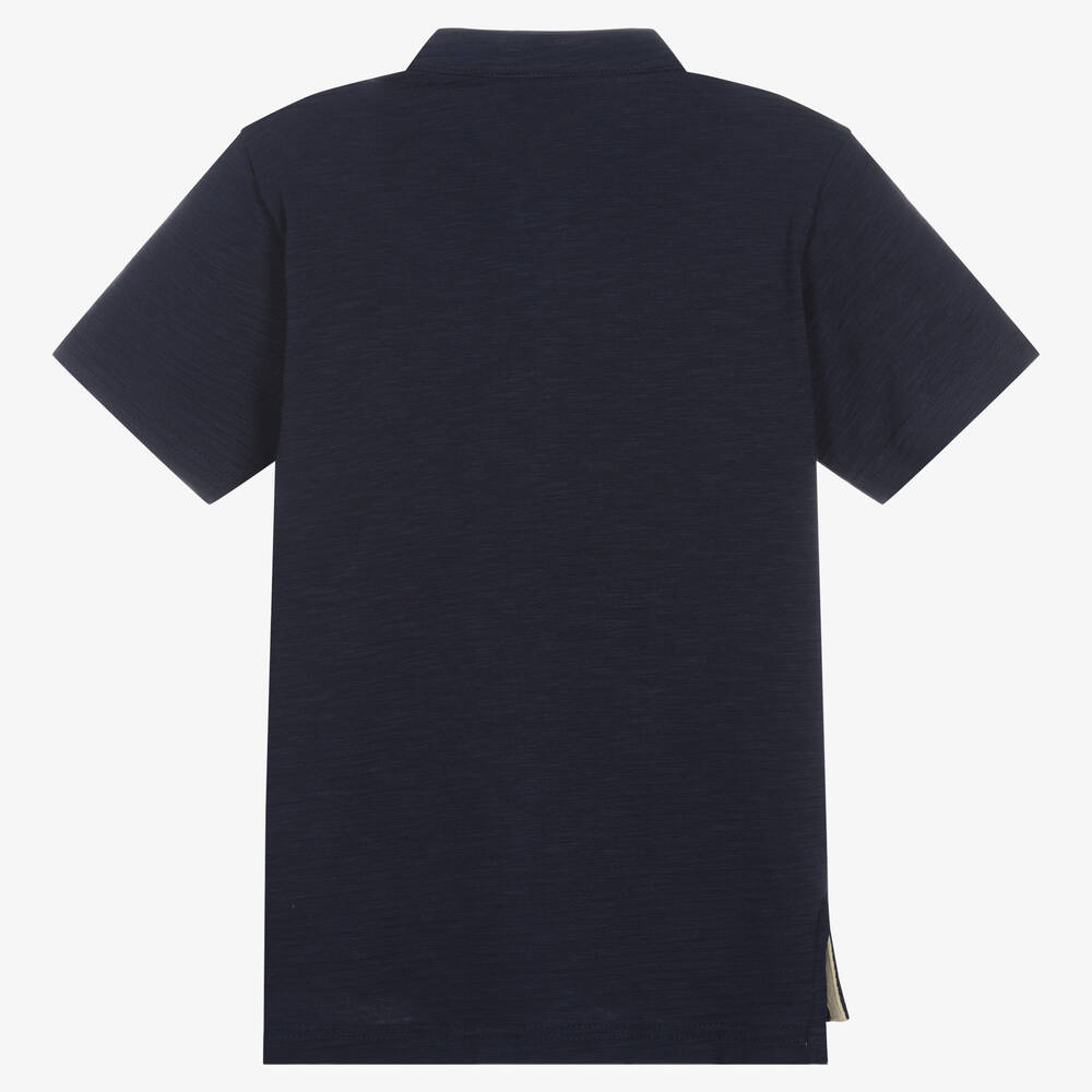 iDO Малыши-Синяя хлопковая футболка | Childrensalon Outlet